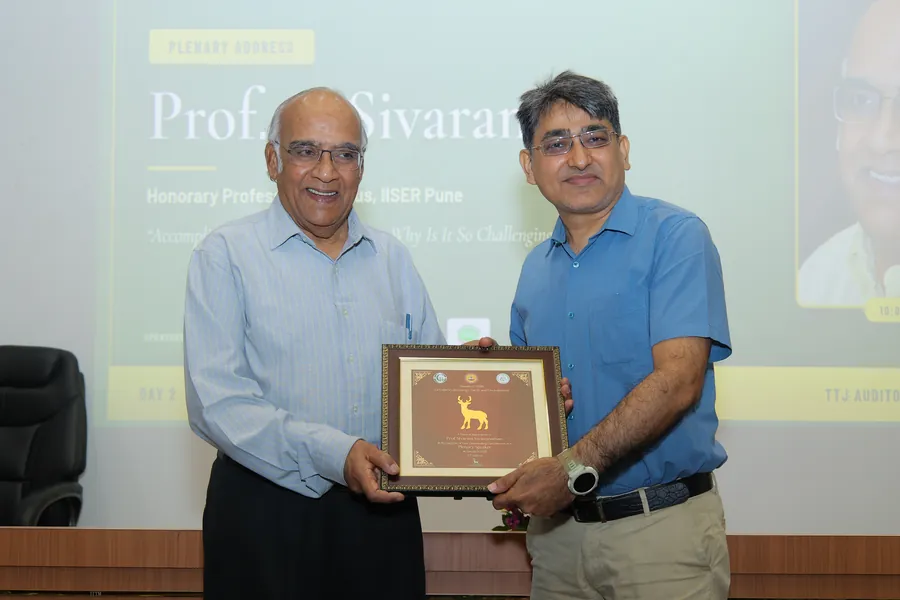 Felicitation of plenary speaker Prof. S. Sivaram, IISER Pune