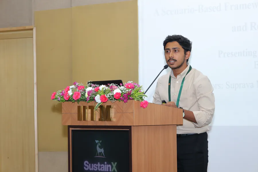 A research scholar presenting a scenario-based framework