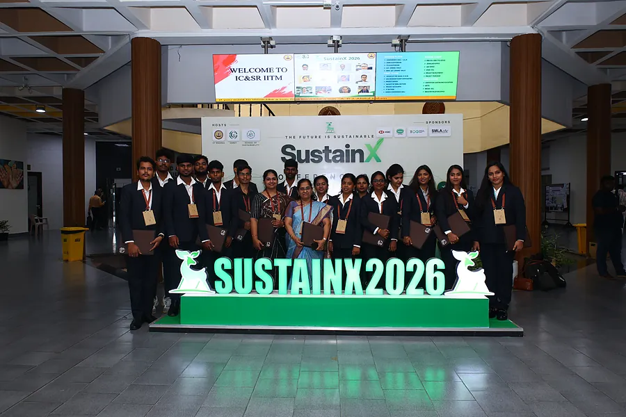Delegates at the SustainX 2026 installation, IC&SR foyer