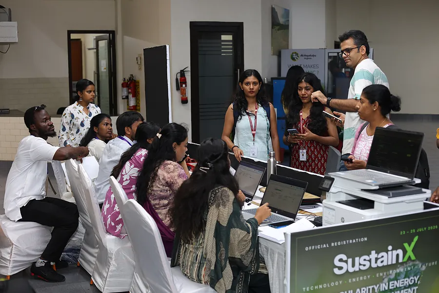 Delegates completing registration on the opening day