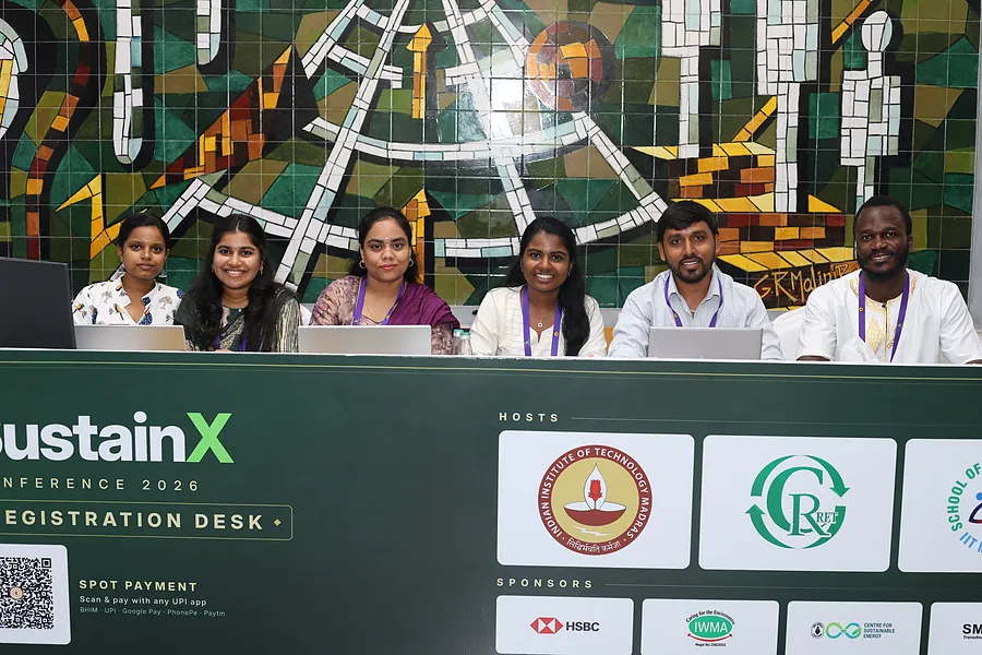 The student volunteer team at the official registration desk