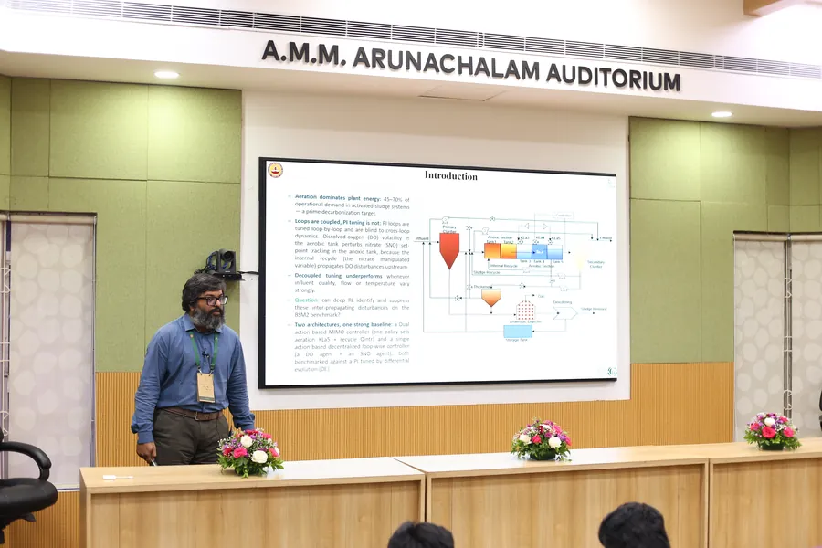 A technical session under way at the A. M. M. Arunachalam Auditorium