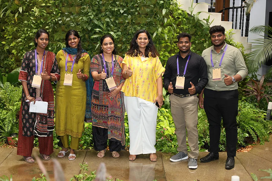 Student volunteers and delegates on the IC&SR lawns